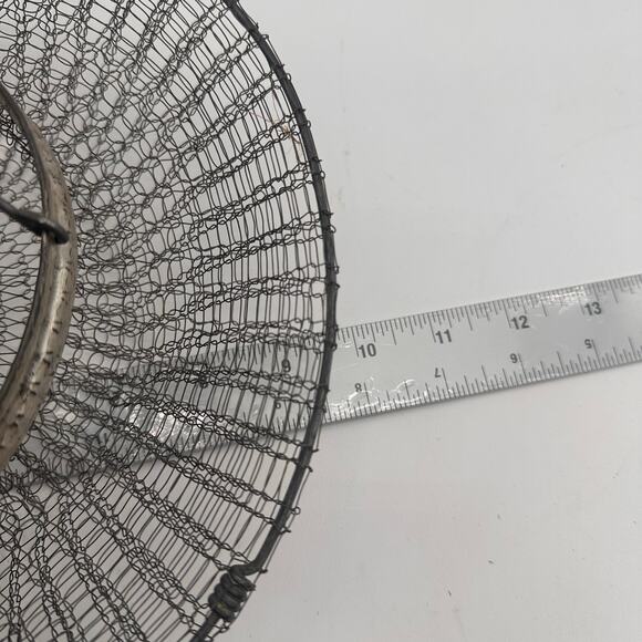 Vintage Italian Collapsible Wire Strainer Basket garden pasta mesh chicken coop - Picture 14 of 16